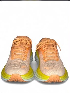 Hoka Women's Bondi 8 Shell Coral / Peach Parfait Color Athletic Sneakers 7.5B